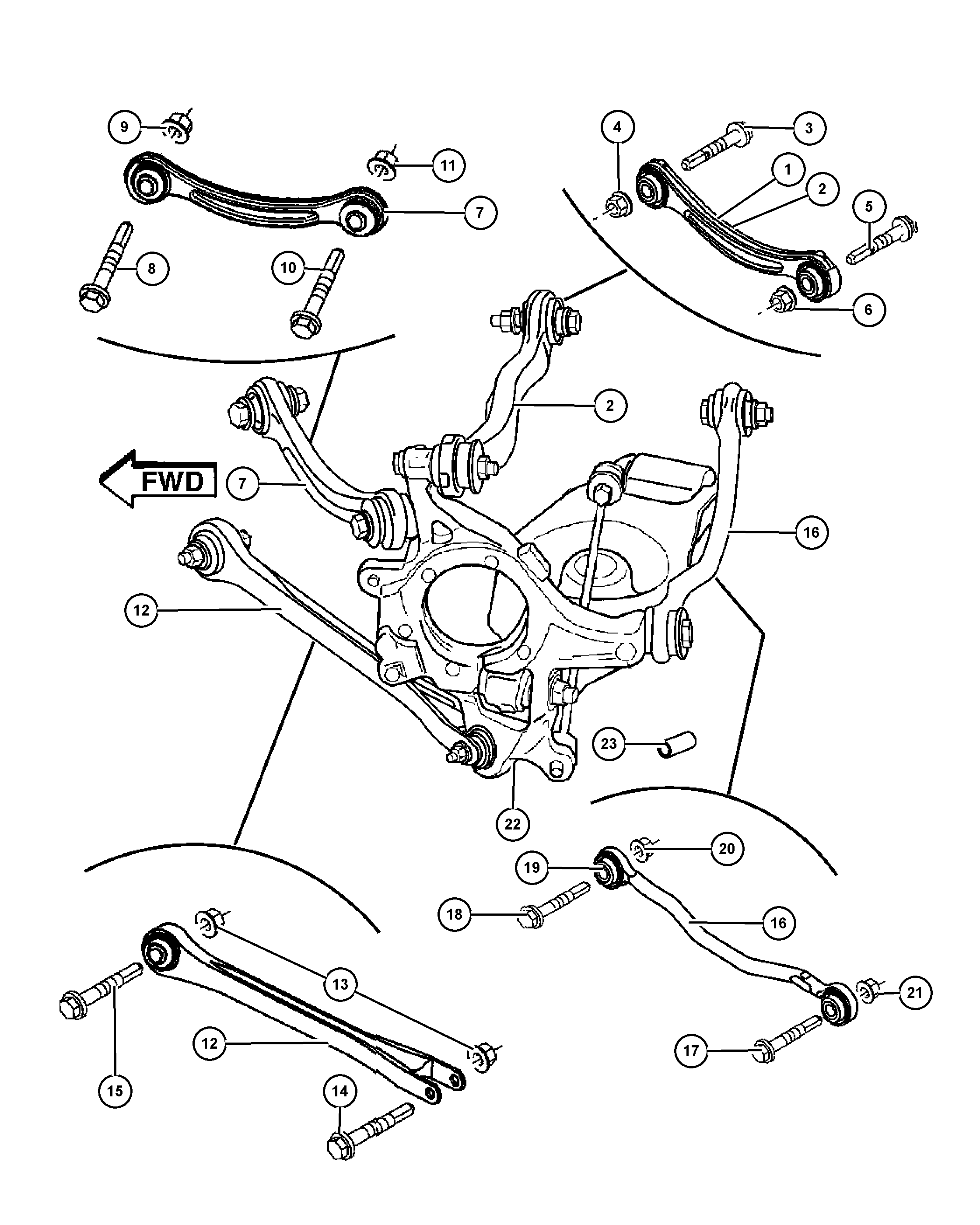 FCA 68051 638AA - Brat / bieleta suspensie, stabilizator allinparts.ro