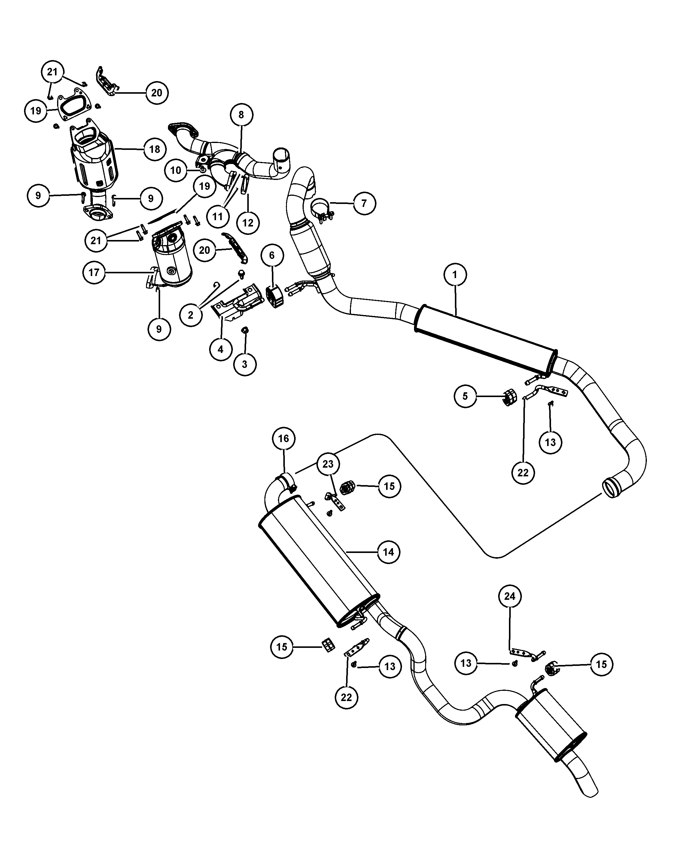 GM 68093 232AA - Garnitura, galerie evacuare allinparts.ro