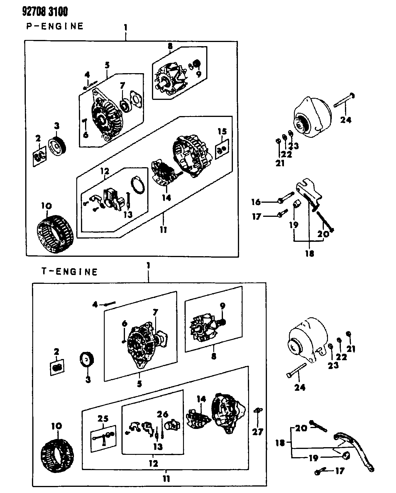 Mitsubishi MD 190819 - Generator / Alternator allinparts.ro