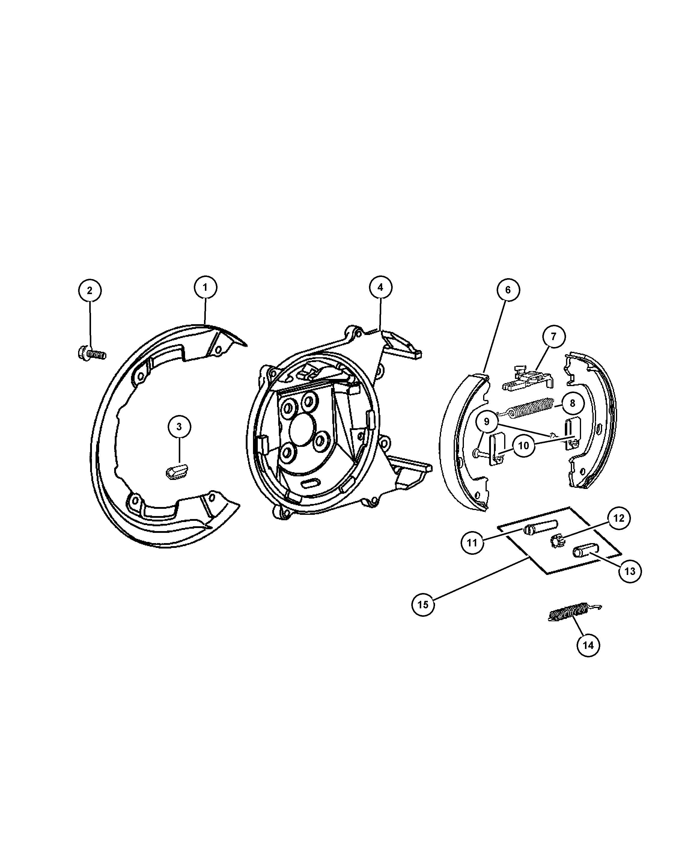 FCA 5073 647AA - Set saboti frana, frana de mana allinparts.ro