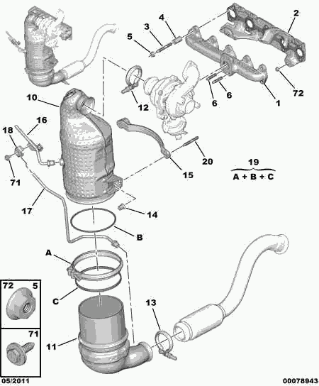 PSA 98 034 218 80 - Filtru funingine / particule, sist.de esapament allinparts.ro
