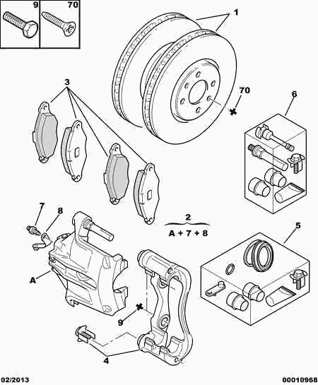 PSA 4427 88 - Set reparatie, etrier allinparts.ro