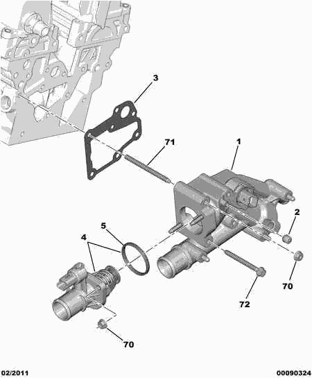 FCA 1336 X9 - Flansa lichid racire allinparts.ro