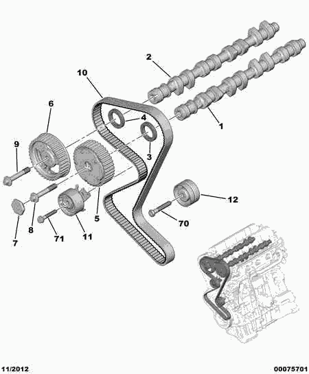 PSA 0829.A9 - Rola intinzator,curea distributie allinparts.ro