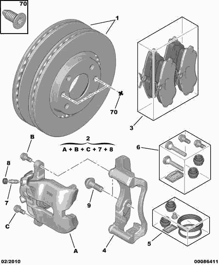 PSA 4253 80 - Set placute frana,frana disc allinparts.ro