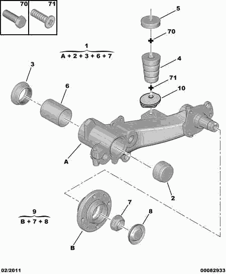 PSA 3748 43 - Set articulatie, planetara allinparts.ro