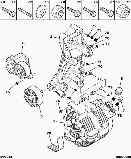 PSA 5705 6N - Generator / Alternator allinparts.ro