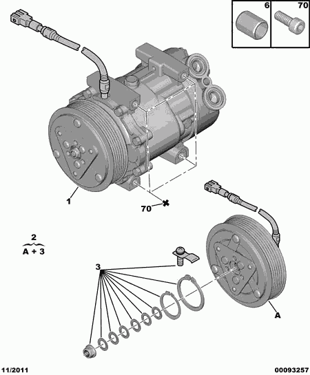 PSA 6453.CL - Compresor, climatizare allinparts.ro