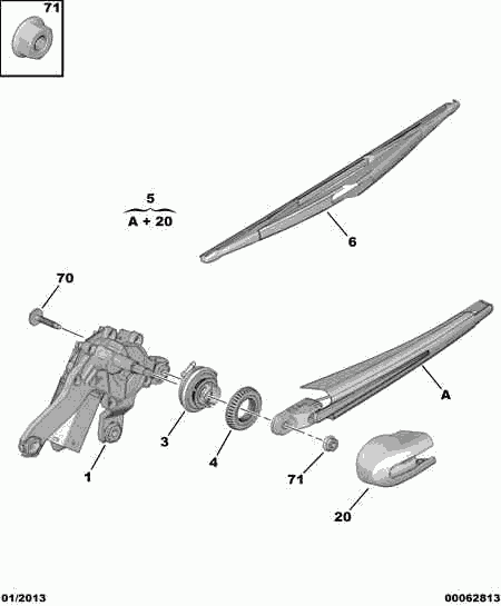 FCA 6429 CR - Brat stergator, parbriz allinparts.ro