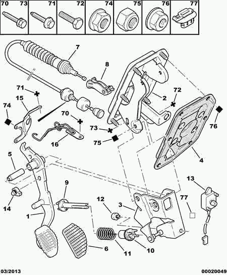 PSA 2150.AR - Cablu ambreiaj allinparts.ro