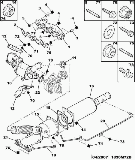 PSA 1731 PW - Filtru funingine / particule, sist.de esapament allinparts.ro