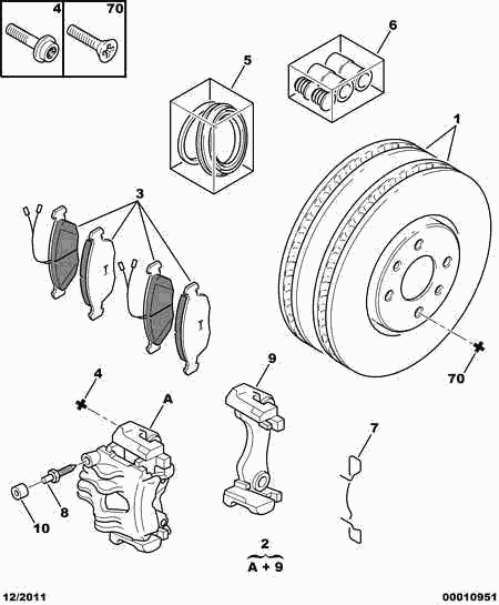 PSA 4253 06 - Set placute frana,frana disc allinparts.ro