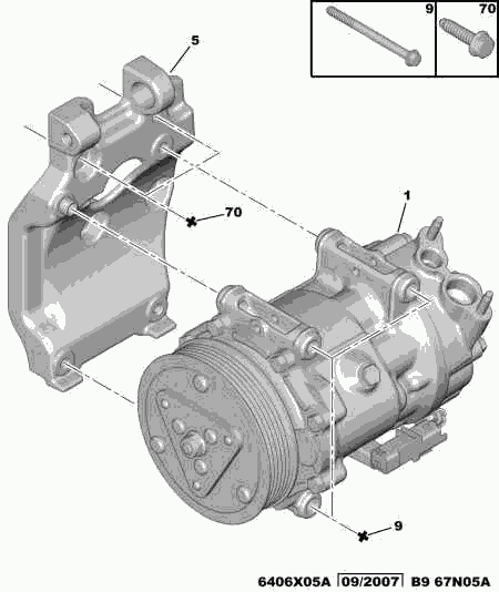 PSA 6453.WN - Compresor, climatizare allinparts.ro