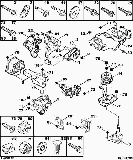PSA 1807 FL - Suport motor allinparts.ro