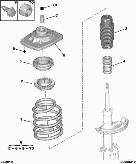 PSA 5031-C0 - Rulment sarcina suport arc allinparts.ro