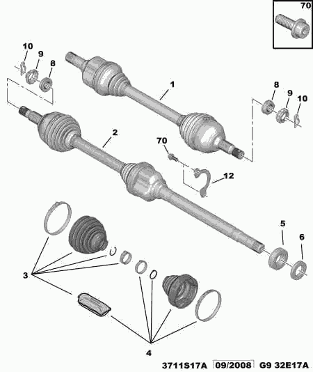 PSA 3273 NP - Set articulatie, planetara allinparts.ro