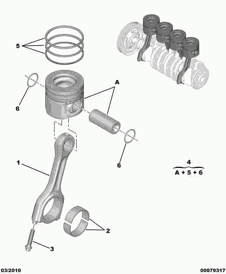 PSA 16 073 736 80 - Piston allinparts.ro