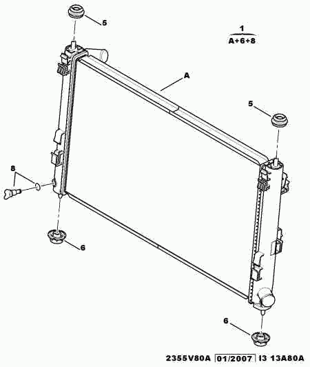 PSA 1330.T0 - Radiator, racire motor allinparts.ro