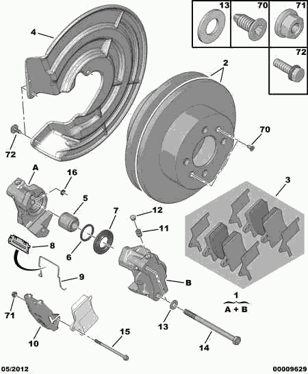 PSA 4253.34 - Set placute frana,frana disc allinparts.ro