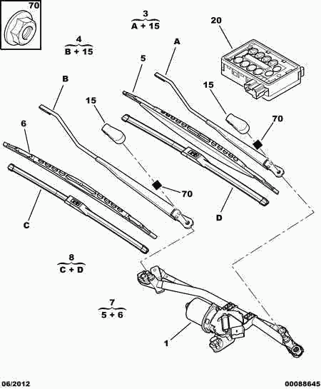 PSA 6426 NH - Lamela stergator allinparts.ro