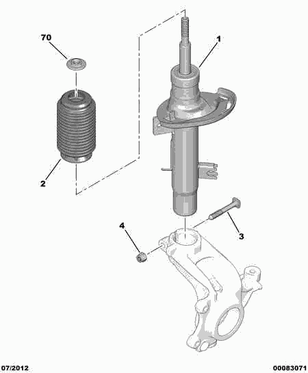 PSA 5254 35 - Chit protectie praf,amortizor allinparts.ro