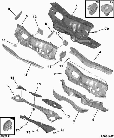 PSA 7481 ZN - Clips, acoperire decorativa si protectie allinparts.ro