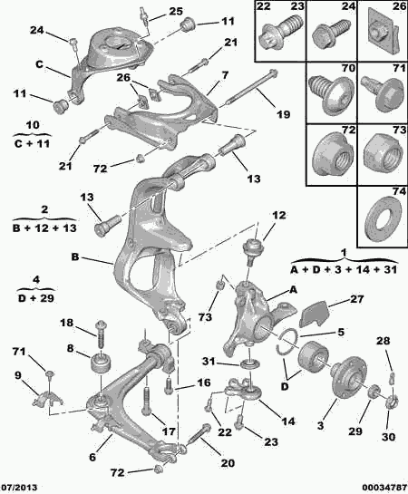 PSA 3520 W2 - Brat, suspensie roata allinparts.ro