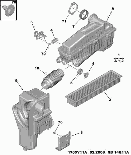 PSA 1444 FE - Filtru aer allinparts.ro