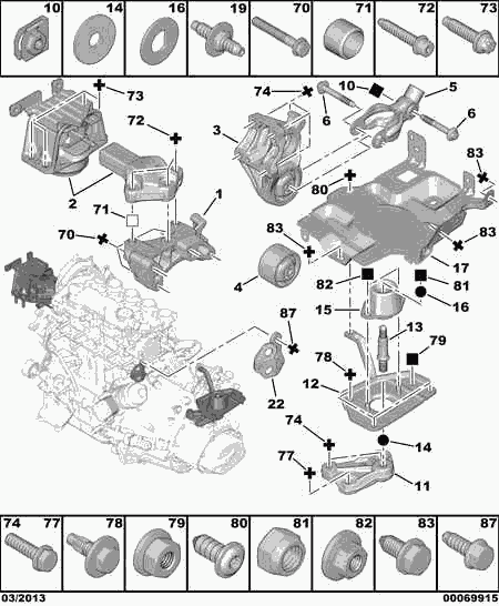 PSA 1807 GS - Suport motor allinparts.ro