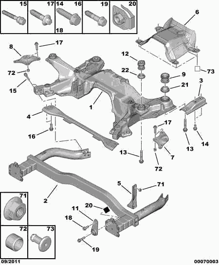 PSA 3504 38 - Suport, ax allinparts.ro