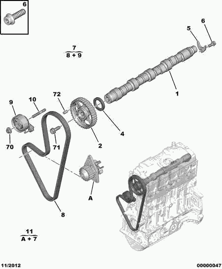 PSA 16 095 250 80 - Set pompa apa + curea dintata allinparts.ro