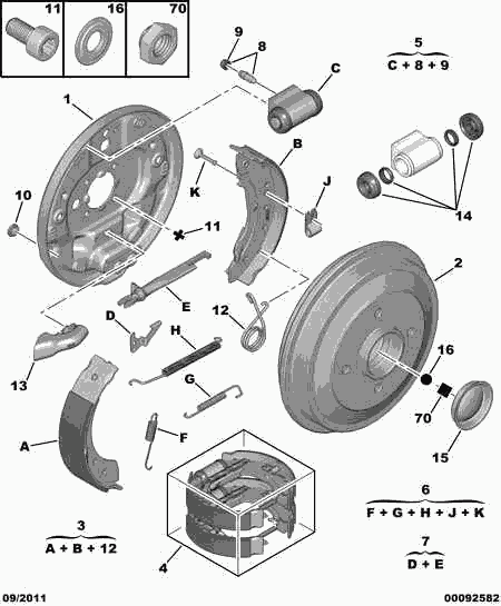 VAG 4241.L0 - Set saboti frana allinparts.ro