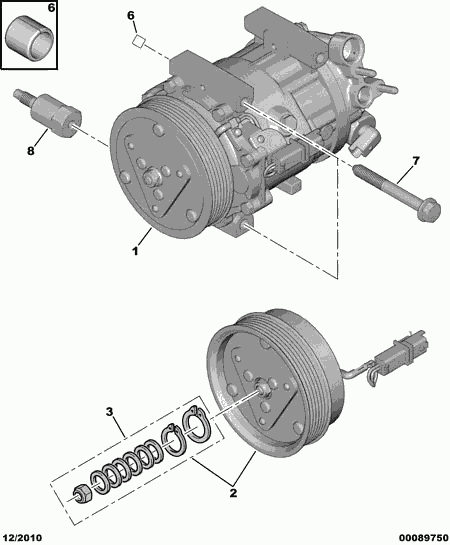PSA 6453.RE - Compresor, climatizare allinparts.ro