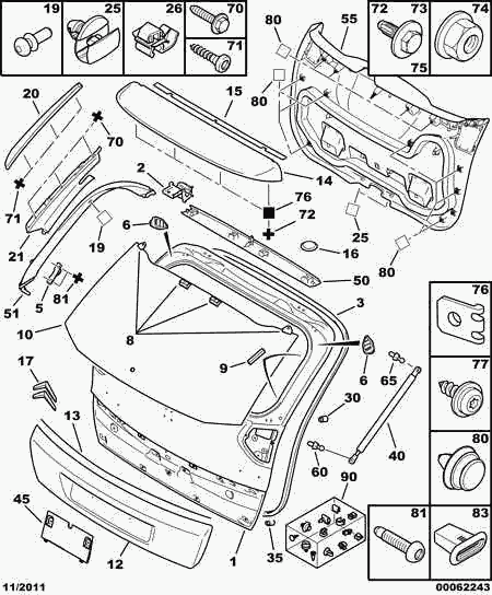 PSA 8731 T0 - Amortizor portbagaj allinparts.ro
