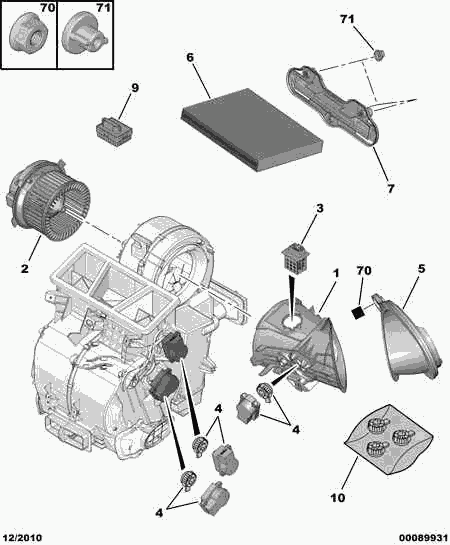 PSA 6447 LN - Filtru, aer habitaclu allinparts.ro