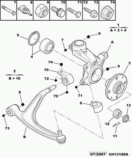 PSA 3523.83 - Suport,trapez allinparts.ro