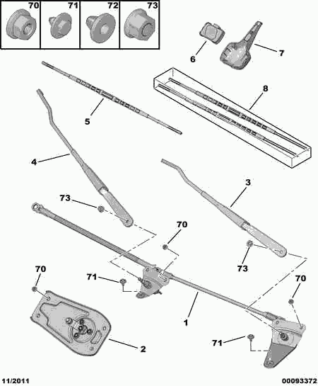 PSA 6426 G7 - Lamela stergator allinparts.ro