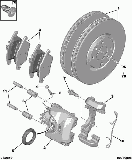 PSA 4254 77 - Set placute frana,frana disc allinparts.ro