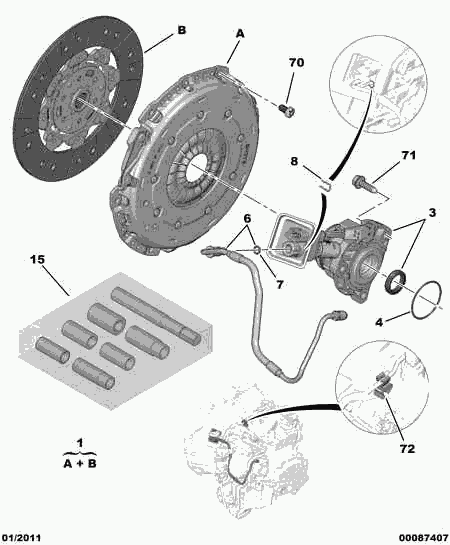 PSA 2053.08 - Set ambreiaj allinparts.ro