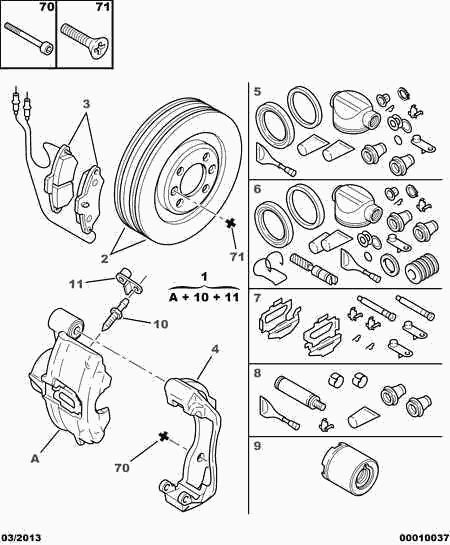 PSA 95 667 820 - Set accesorii, placute frana allinparts.ro