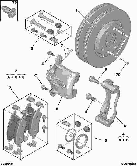 PSA 4254 31 - Set placute frana,frana disc allinparts.ro