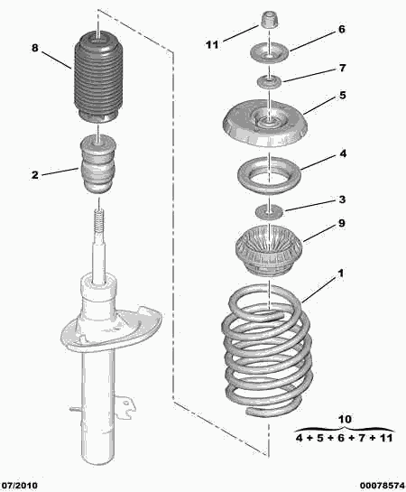 PSA 5033.E7 - Tampon cauciuc, suspensie allinparts.ro