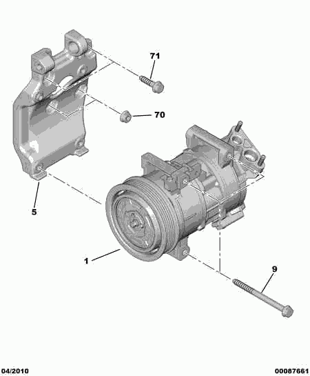 PSA 96 764 439 80 - Compresor, climatizare allinparts.ro