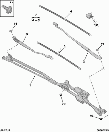 PSA 6423 H5 - Lamela stergator allinparts.ro