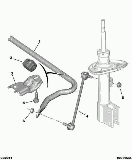 PSA 5094.E3 - Bucsa, bara stabilizare allinparts.ro