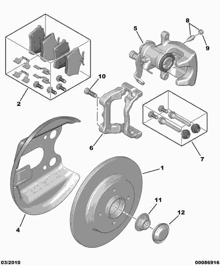 PSA 4254 46 - Set placute frana,frana disc allinparts.ro