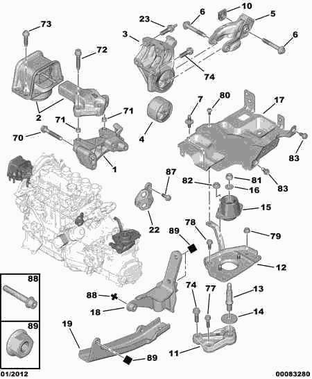 PSA 1809 44 - Suport motor allinparts.ro