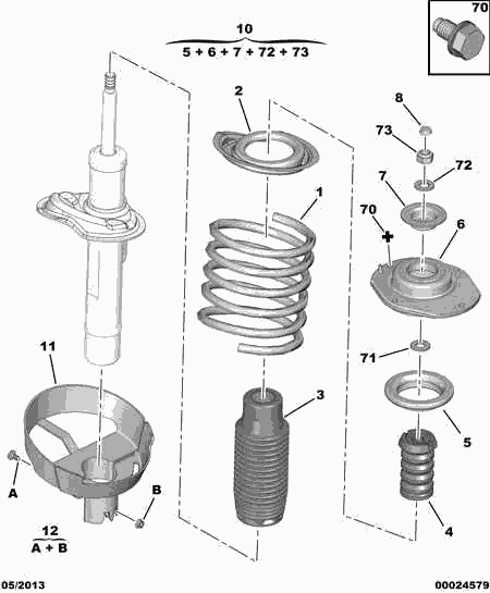 PSA 5031-82 - Rulment sarcina suport arc allinparts.ro