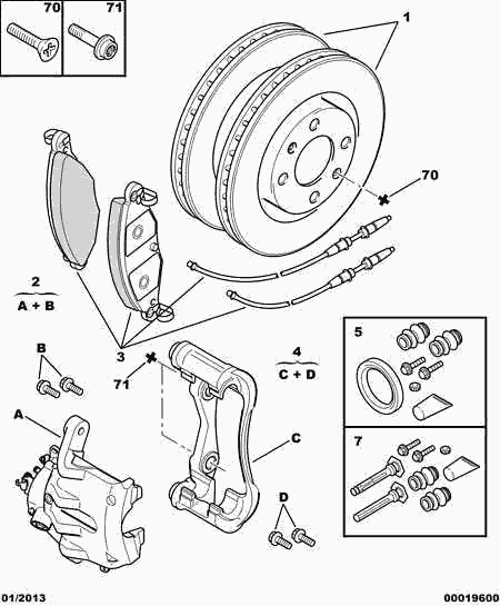 PSA 4427.A2 - Set reparatie, etrier allinparts.ro