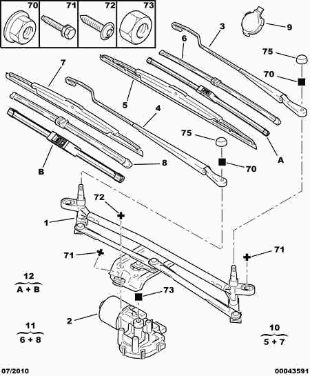 PSA 6426 JH - Lamela stergator allinparts.ro